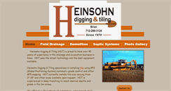 Desktop Screenshot of heinsohndiggingandtiling.com